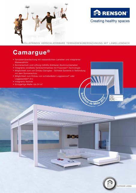 Camargue® Terrassenüberdachung Renson PDF-Prospekt