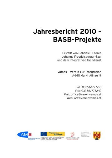 Jahresbericht 2010 – BASB-Projekte - vamos