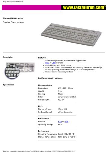 Page: Cherry G83-6000 series - GeBE