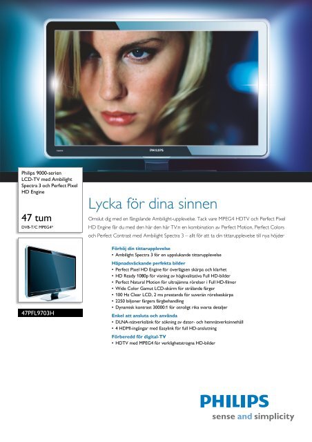 47PFL9703H/10 Philips LCD-TV med Ambilight Spectra 3 och ...
