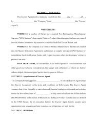 Model Escrow Agreement - Maryland Attorney General
