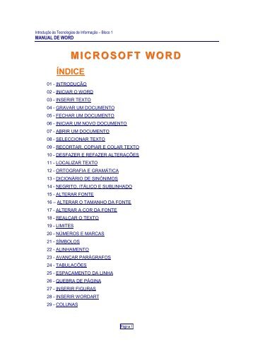 microsoftword índice - Moodle da ESJCP