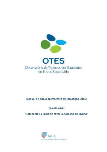 Manual de Apoio ao Processo de Inquirição OTES - Moodle da ESJCP