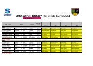 2012 SUPER RUGBY REFEREE SCHEDULE - 24.com