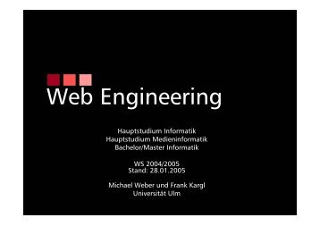 Web Engineering - Universität Ulm