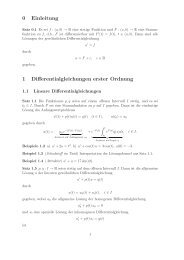 0 Einleitung 1 Differentialgleichungen erster Ordnung
