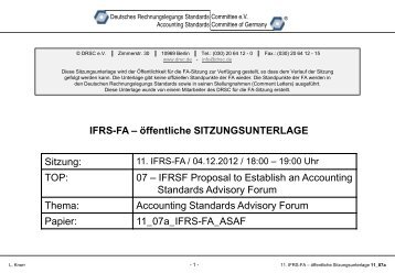 IFRS-FA – öffentliche SITZUNGSUNTERLAGE Sitzung: TOP ... - DRSC