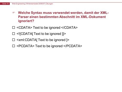 XML Quiz