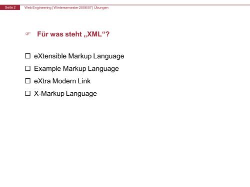 XML Quiz