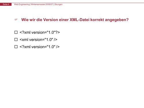 XML Quiz