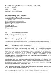 Protokoll der Sitzung des Schulelternbeirates des EBG vom 01