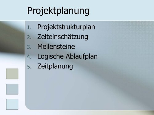 Einführung in die wissenschaftliche Projektarbeit