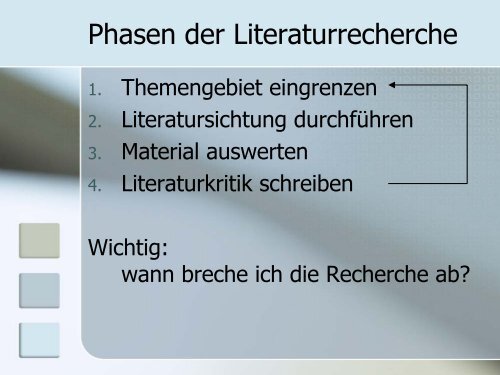 Einführung in die wissenschaftliche Projektarbeit