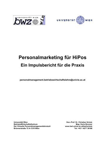 Personalmarketing für HiPos - Lehrstuhl von Prof. Dr. Christian Scholz