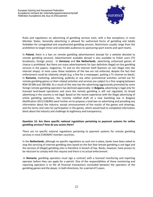 Proposed structure of the EUROMAT response to the ... - Jogo Remoto