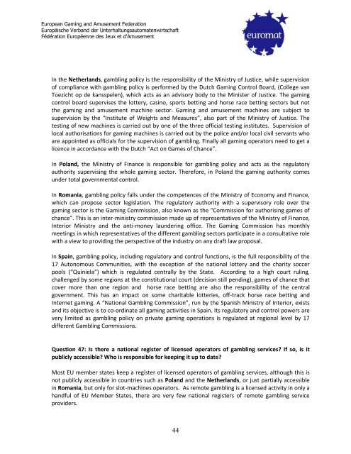 Proposed structure of the EUROMAT response to the ... - Jogo Remoto