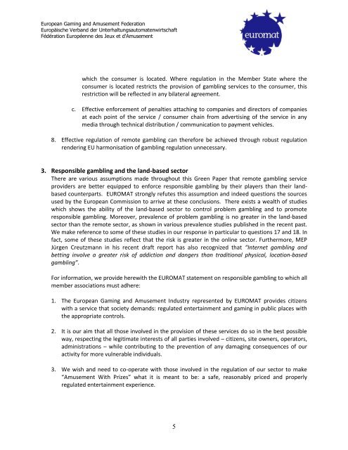 Proposed structure of the EUROMAT response to the ... - Jogo Remoto