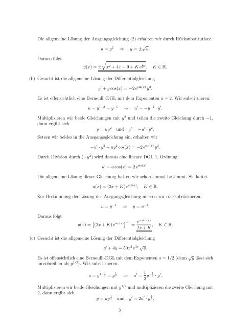 Bernoulli-Differentialgleichungen