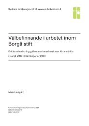 Välbefinnande i arbetet inom Borgå stift - Sakasti