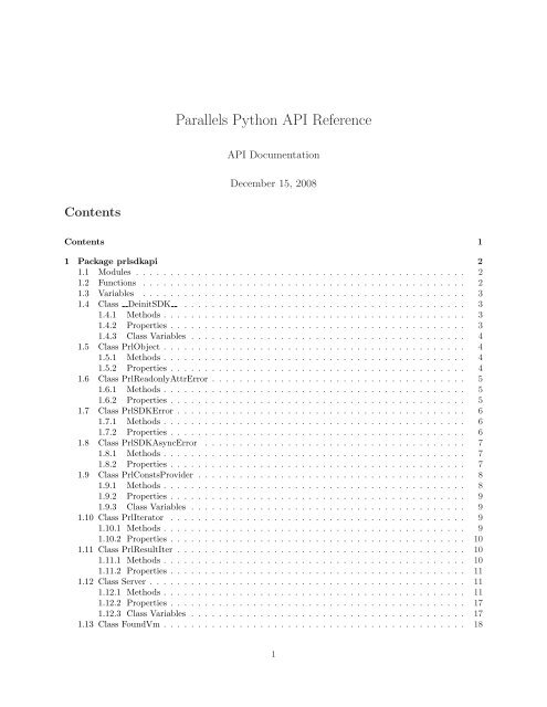 [PDF] Parallels Python API Reference