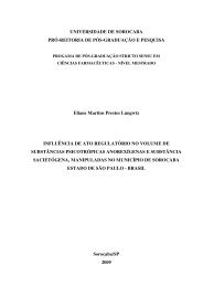 Influência de ato regulatório no volume de substâncias ...