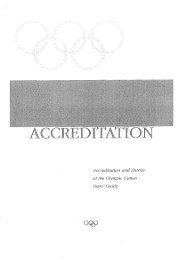 IOC Technical Manual on Accreditation - Games Monitor