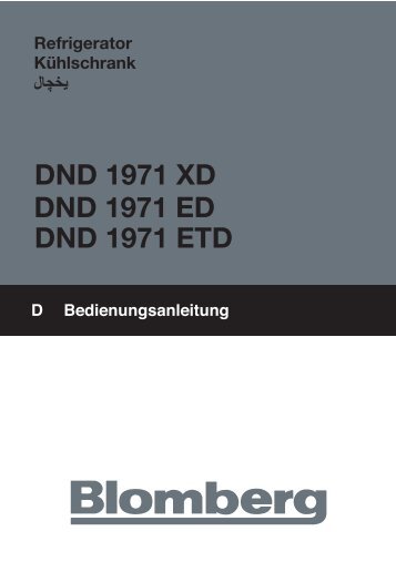 DND 1971 XD DND 1971 ETD DND 1971 ED - Blomberg