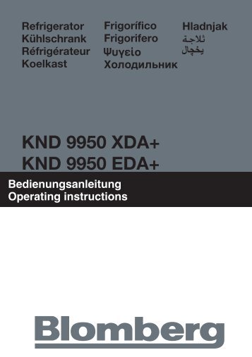 KND 9950 EDA+ KND 9950 XDA+ - Blomberg