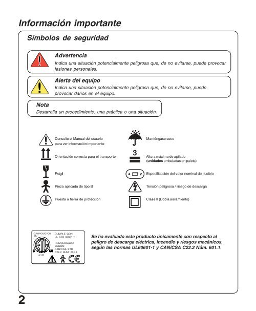 Manual del usuario - Medical Equipment Pros