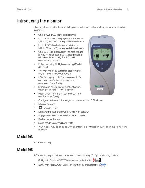 Micropaq User Manual Model 406 and 408 - Medical Equipment Pros