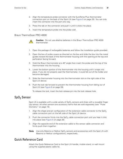 Spot Vital Signs LXi Directions for Use - Frank's Hospital Workshop