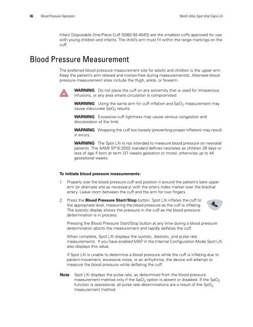 Spot Vital Signs LXi Directions for Use - Frank's Hospital Workshop