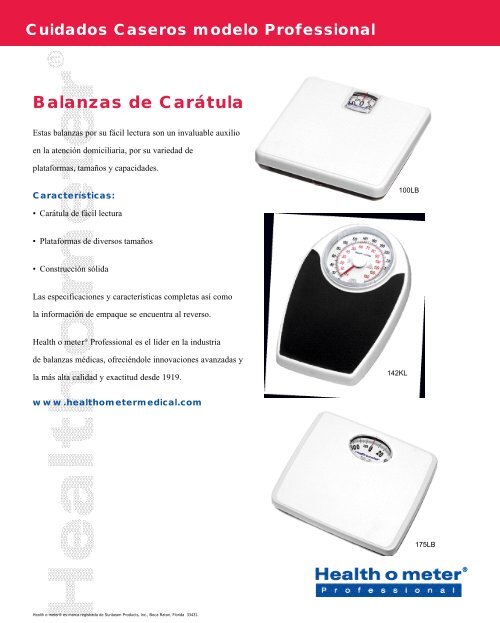 Balanzas de Carátula - Medical Equipment Pros