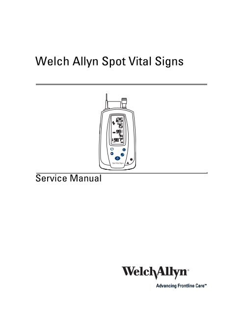 Spot Vital Signs Service Manual - Frank's Hospital Workshop