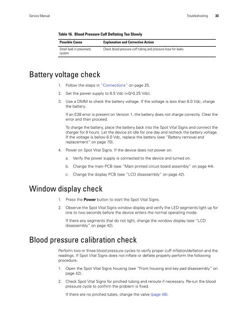 Spot Vital Signs Service Manual - Frank's Hospital Workshop