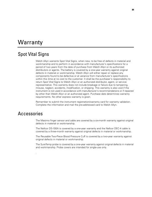 Spot Vital Signs Service Manual - Frank's Hospital Workshop