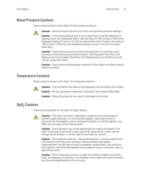 Spot Vital Signs LXi Service Manual - Frank's Hospital Workshop