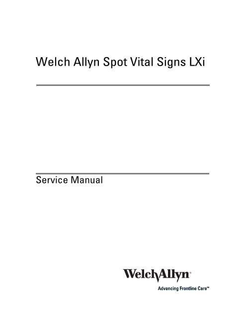Spot Vital Signs LXi Service Manual - Frank's Hospital Workshop
