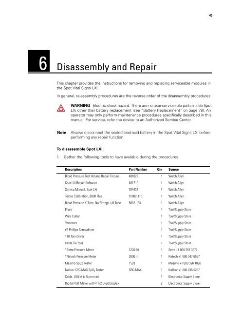 Spot Vital Signs LXi Service Manual - Frank's Hospital Workshop