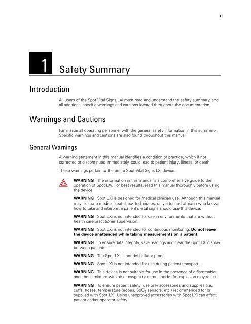 Spot Vital Signs LXi Service Manual - Frank's Hospital Workshop