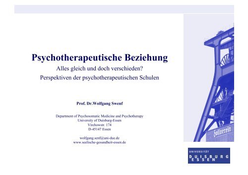 Psychotherapeutische Beziehung