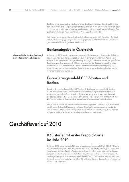 DREHSCHEIBE - Raiffeisen Zentralbank Österreich AG