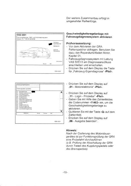 (GRA) im Sharan TDI ab 03.2000 und Benzinmotor mit Ga