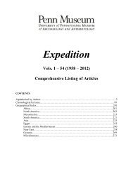 Expedition Index - University of Pennsylvania Museum of ...