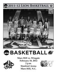 2011-12 Lion Basketball - Athletics