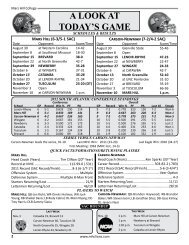 Game notes - Athletics