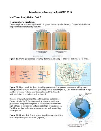 Introductory Oceanography (OCNG 251) MidTerm Study Guide: Part 2