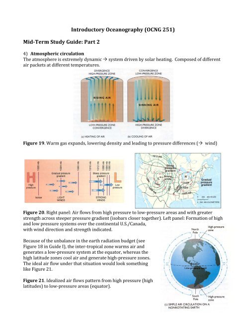 Introductory Oceanography (OCNG 251) MidTerm Study Guide: Part 2