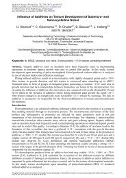 Influence of Additives on Texture Development of Submicro ... - Free
