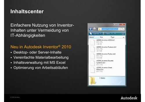 Neue Funktionen in Neue Funktionen in Autodesk Inventor 2010